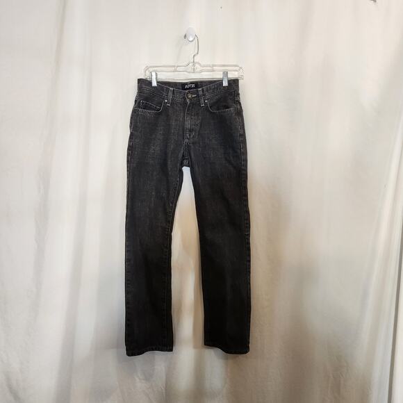 APT 9 VTG Jeans Mens 30/30 (Measure 30 x 29) Lt Black Slim Straight 100% Cotton - Picture 1 of 10
